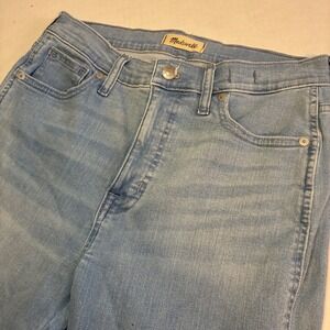 Madewell Jeans Size 29x28 Skinny 10" High Rise Light Blue Wash Stretch Denim Y2K